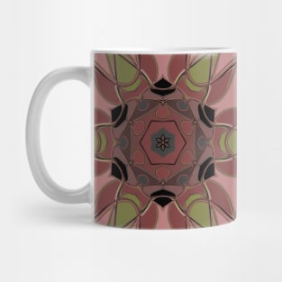 Cartoon Mandala Flower Pink and Yellow Mug